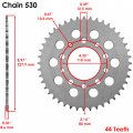 Caltric Blue O-ring Drive Chain And Sprockets Kit Compatible With Honda Cbr600f Hurricane 1987-1990
