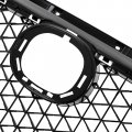Hecasa Front Grille Assembly Compatible With 2014-2016 Mazda 3 Axela Bumper Grill Honeycomb Cover Mesh Black Painted Plastic