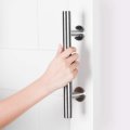 Smartstandard 10 Inch Sliding Barn Door Handle Pull And Flush Hardware Set Stainless Steel Large Rustic Two-side Design Round