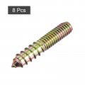 Uxcell 3 8-16x2 Hanger Bolts 8pcs Double Ended Screws Wood Dowel For Furniture