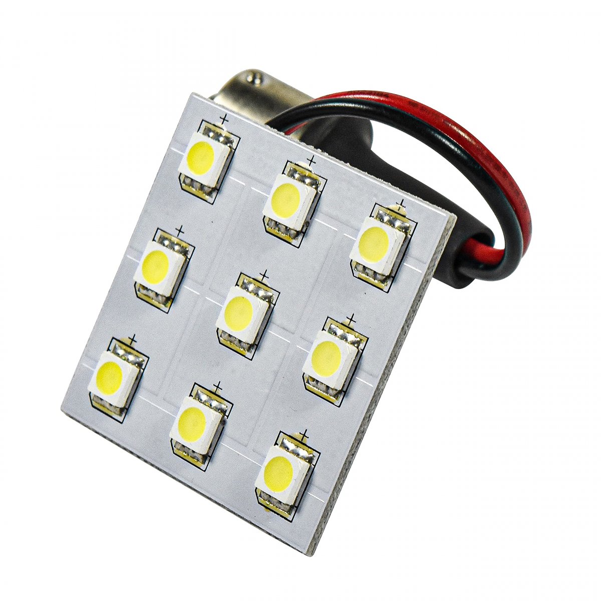 Hqrp Ba15s Bayonet Base 9 Leds Smd Bulb White Led Panel Dome Light Lamp Auto Interior Reading Plate Roof Ceiling Map For 93