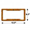 Fall Autumn Harvest Pumpkin And Squash Pattern License Plate Tag Frame