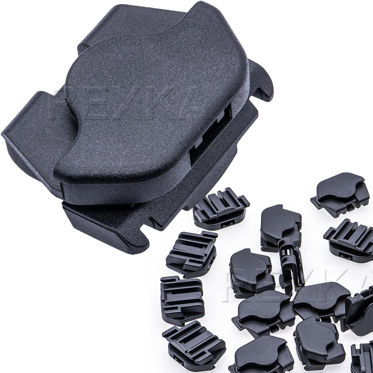 25pcs Fender Liner Moulding Clips For Nissan Infiniti Black Nylon Clip On Rectangular Flat Head Fasteners Replaces 01553-0523
