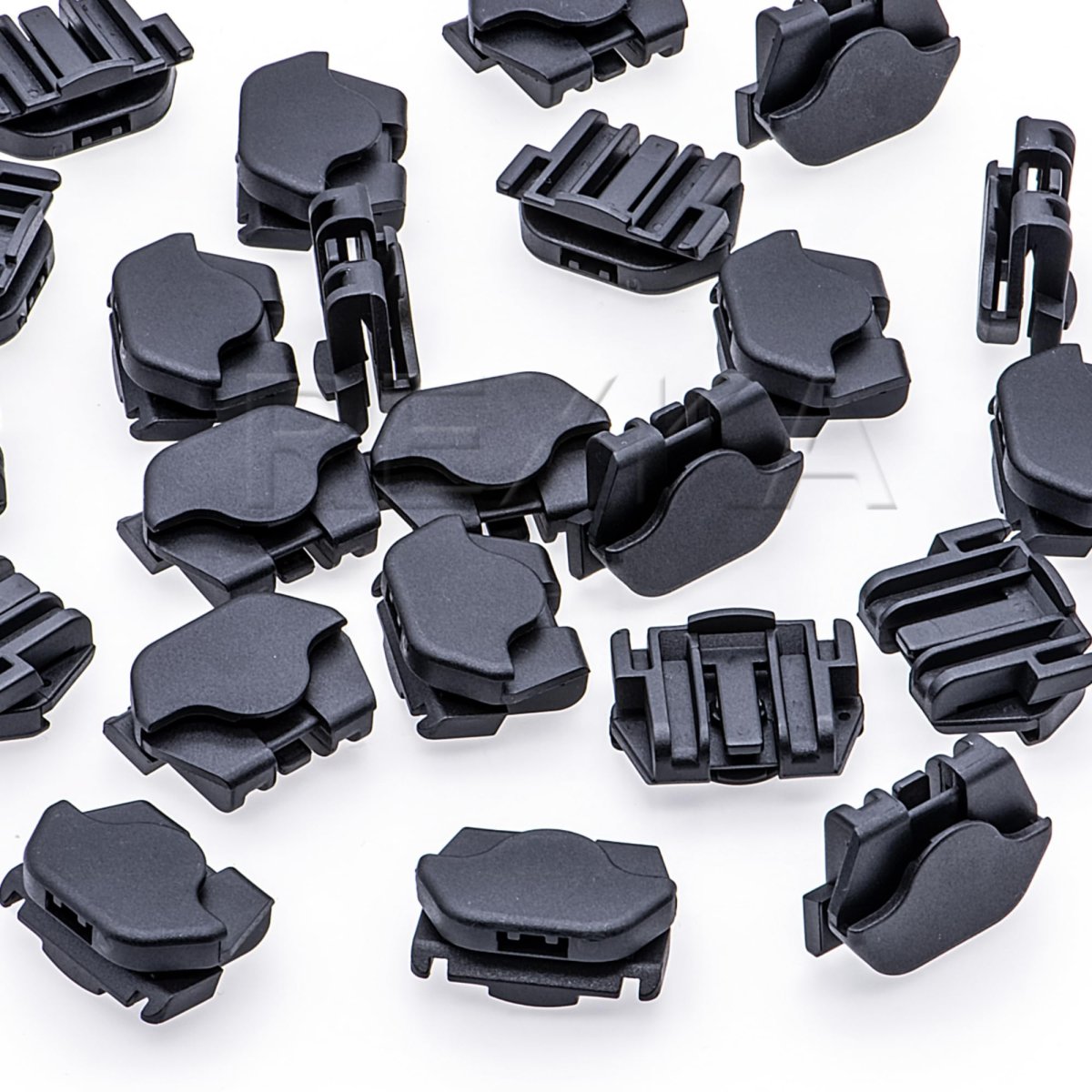25pcs Fender Liner Moulding Clips For Nissan Infiniti Black Nylon Clip On Rectangular Flat Head Fasteners Replaces 01553-0523
