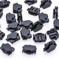 25pcs Fender Liner Moulding Clips For Nissan Infiniti Black Nylon Clip On Rectangular Flat Head Fasteners Replaces 01553-0523