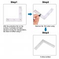 Uxcell Flat Plate L Shape 80mmx80mm Stainless Steel 304 Angle Corner Brace Repair Brackets Pack Of 8