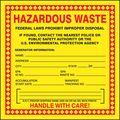 Accuform Signs Mhzw20evc Adhesive-poly Vinyl Hazardous Waste Label Legend Federal Laws Prohibit Improper Disposal Handle With 