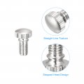 Uxcell Knurled Thumb Screws M6x10mm Brass Shoulder Bolts Grip Knobs Fasteners Nickel Plated 5pcs