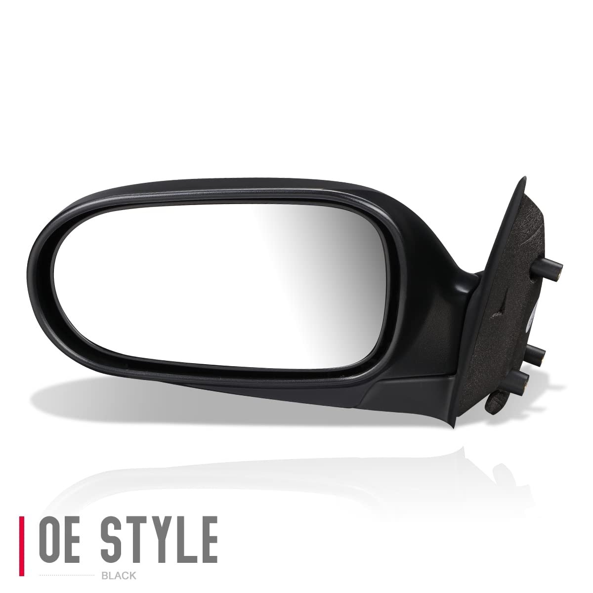 Ni1320120 Factory Style Driver Left Side Mirror Manual Folding Power Adjust For Altima 93-97 Textured Black