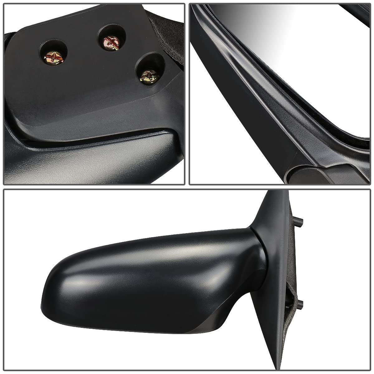 Ni1320120 Factory Style Driver Left Side Mirror Manual Folding Power Adjust For Altima 93-97 Textured Black