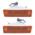 Brock Replacement Driver And Passenger Side Park Signal Light Assemblies For 1988-1994 D21 95-97 Pickup Truck 88-95 Pathfinder 
