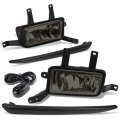 Auto Dynasty Pair Smoked Lens Bumper Driving Fog Lights Wiring Kit Bezel Switch Compatible With Chevy Suburban Tahoe 15-20