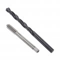 Uxcell Tap And Drill Bit Set 5 16-36 Uns Thread 9 32 Black Oxide Twist Straight Flute Tapping Threading Repair Tool Kit