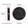 Flyshop Black 66 Mm 2-19 32 Double-sided Rubber Grommet 60 2-3 8 Id Round Wiring Wire Grommets Gasket Guard Ring 8-pack