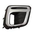 Fog Light Bezel For Subaru Forester 2019 2020 2021 Front Passenger Side Chrome And Textured Black Abs Plastic Touring Model 
