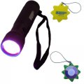 Hqrp 12 Led Flashlight Blacklight For Magnetic Surface Analysis With 365 Nm Wavelength Plus Sun Meter