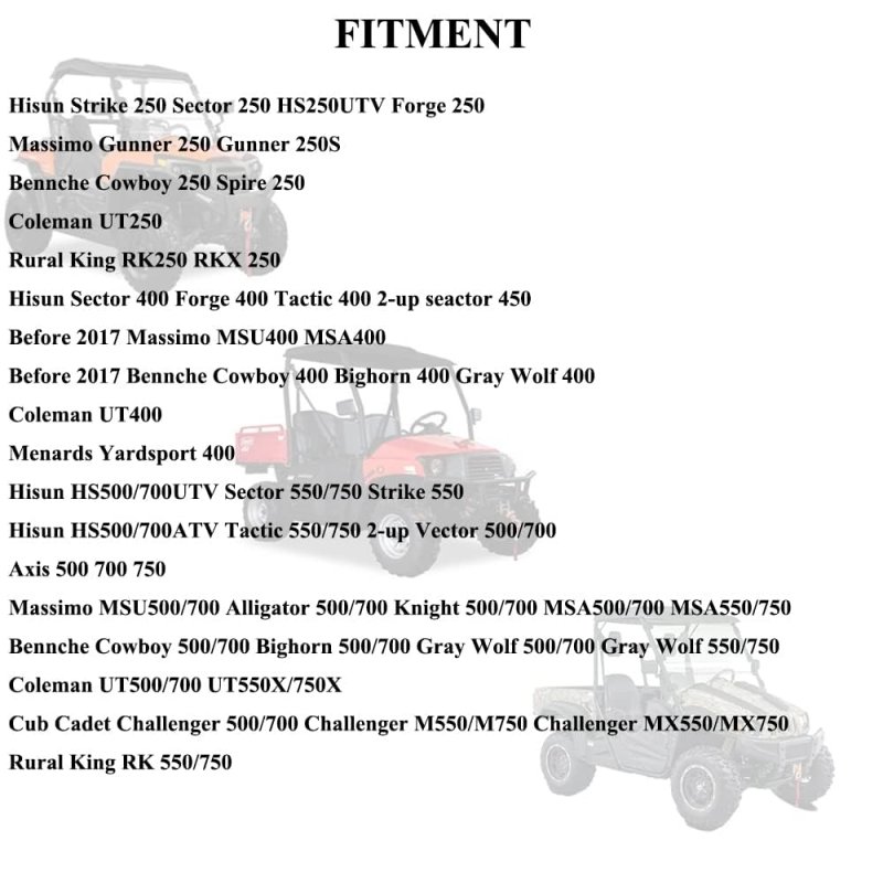 2pcs Oil Filter Replacement For Massimo Hisun Atv Utv 250 400 450 500 550 700 750 Odes 650 Massimo Msu Axis Bennche Cub Cadet