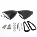 Httmt- Led Side Mounted Pig Spotter Rear View Mirrors Compatible With Most Japanese Motorcycle Model P N Mt252-013-cn