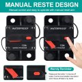 120 Ampwaterproof Circuit Breaker With Manual Reset 12v-48v Dc For Car Marine Trolling Motors Boat Atv Power Protect For Audio