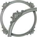 Ekena Millwork Cr50sh Shell Ceiling Ring 1 4 Of Complete Circle 50 Od X3 8 Id 3 4 W P 