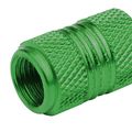 17mm Knurled Style Anodized Aluminum Green Tire Valve Stem Caps Pack Of 4 