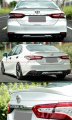 Painted Gloss White Finish V Style Rear Trunk Spoiler Compatible With Fits For 2018-2021 Toyota Camry Se Xse Le Xle Hybrid