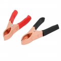 Uxcell Copper Plated Insulated Battery Clips Clamps 30a Red Black 6 Pairs
