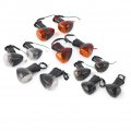 Liru Motorcycle 4pcs Front Rear Turn Signals Indicator Light For Kawasaki Ninja Zx12r Zx9r Zx7r Zx6r Black
