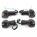Liru Motorcycle 4pcs Front Rear Turn Signals Indicator Light For Kawasaki Ninja Zx12r Zx9r Zx7r Zx6r Black