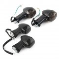 Liru Motorcycle 4pcs Front Rear Turn Signals Indicator Light For Kawasaki Ninja Zx12r Zx9r Zx7r Zx6r Black
