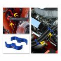 X Autohaux 10pcs Car An10 19mm Hose Separator Clamp Oil Line Brake Aluminum Alloy Bracket Fuel Mounting Divider Blue