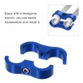 X Autohaux 10pcs Car An10 19mm Hose Separator Clamp Oil Line Brake Aluminum Alloy Bracket Fuel Mounting Divider Blue