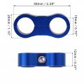 X Autohaux 10pcs Car An10 19mm Hose Separator Clamp Oil Line Brake Aluminum Alloy Bracket Fuel Mounting Divider Blue