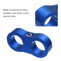 X Autohaux 10pcs Car An10 19mm Hose Separator Clamp Oil Line Brake Aluminum Alloy Bracket Fuel Mounting Divider Blue