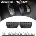 Acropix Anti-slip Clutch Brake Pedal Cover Car Fit For Toyota Rav4 Pack Of 2 Black