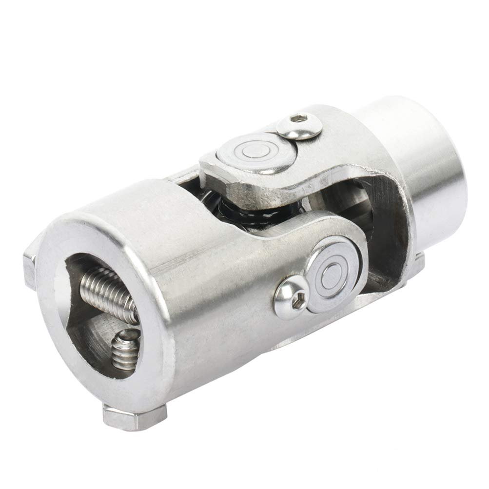 Steering U Joint Shaft Coupler 3 4 In Dd By 1 Chrome Universal 83mm For Automotive Parts Muscle Cars And Street Rods