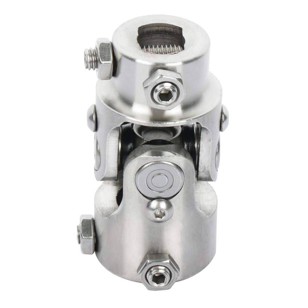 Steering U Joint Shaft Coupler 3 4 In Dd By 1 Chrome Universal 83mm For Automotive Parts Muscle Cars And Street Rods