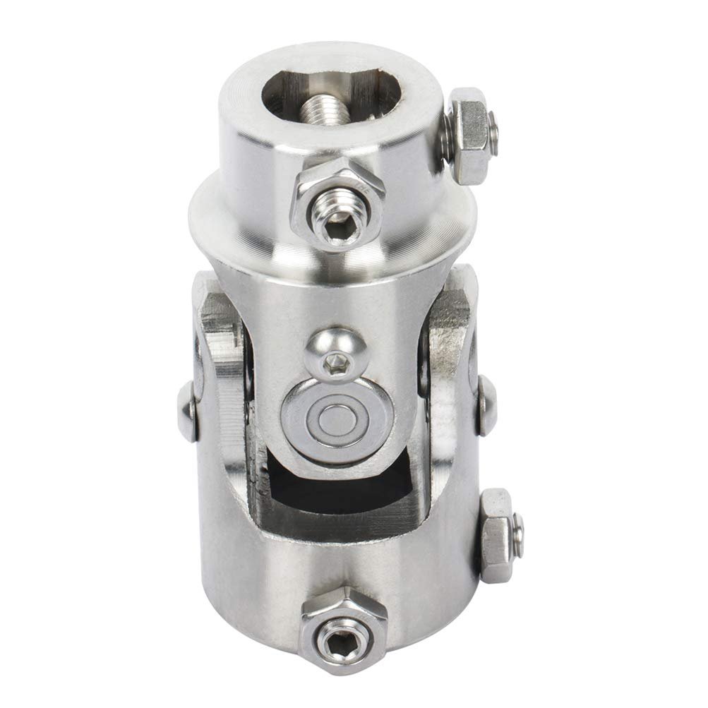 Steering U Joint Shaft Coupler 3 4 In Dd By 1 Chrome Universal 83mm For Automotive Parts Muscle Cars And Street Rods