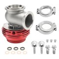 Hoypeyfiy 38mm Turbo Wastegate Dump Pipe Valve External V-band Design Replacement For Tial Mvs In Red With Flanges 