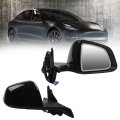 Dasbecan Side Rear View Mirror For 2020-2024 Tesla Model Y Anti-glare Glass With Memory Power Heated Right Passenger Folding 
