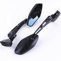 Gloss Black Mini Sport Racing Motorcycle Mirrors For Yamaha Yzf R1 R6 Suzuki Gsxr Honda Cbr And Kawasaki Ninja Aluminum 