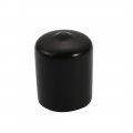 Uxcell 2pcs 20mm Inner Dia Pvc Flexible Vinyl End Cap Screw Thread Protector Cover Black