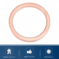 Uxcell 10 Pcs M16 X 20mm 2mm Copper Flat Washer Sealing Ring For Screw Bolt Nut