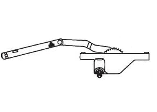 Bright White Left Hand Rear Face-mounted Dyad Casement Window Operator