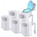 Jacobsparts Bathroom Night Light Toilet Bowl Lamp 8 Color Led And Motion Sensor Activated 5-pack 