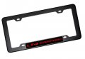 Erpart Black Carbon Fiber Look License Plate Frame With Lt4 Supercharged Red On Highly Polished Real Aluminum Emblem