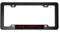 Erpart Black Carbon Fiber Look License Plate Frame With Lt4 Supercharged Red On Highly Polished Real Aluminum Emblem