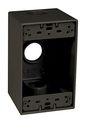 Taymac Sd375z Weatherproof Box 1-gang 3 4-inch Outlets Deep Bronze 