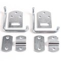 Red Hound Auto Qty 2 Stake Body Rack Corner Mount Straight Bracket Gate Latch Set Security Trailer Wood Utility 