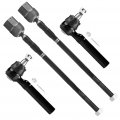 4pcs Front Suspension Kit For 1994-2004 Ford Mustang Inner And Outer Tie Rod End Set Ev127 Es3184rl 